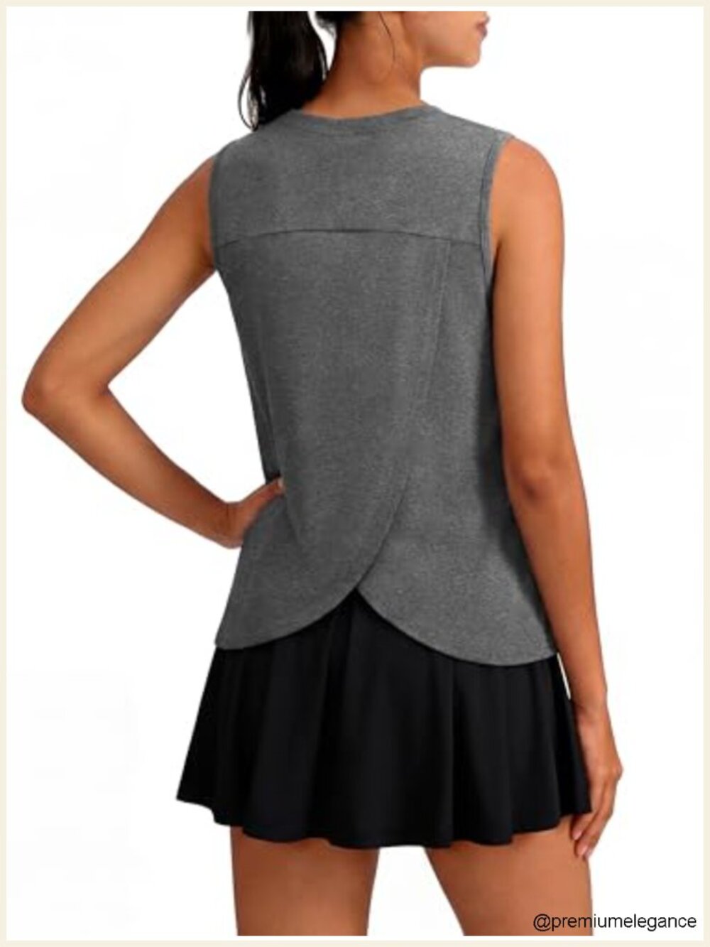 Loose Fit Sleeveless Yoga Tank Top Crew Neck Workout Athletic Running Shirt
